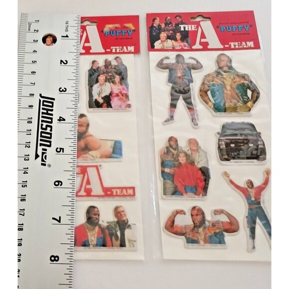 Vintage 1983's The A-Team Stephen J Cannell Action Mr T Puffy Stickers Lot Taiwa - Picture 5 of 9